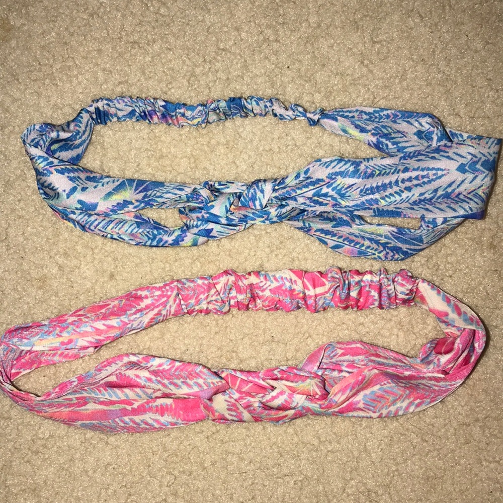Pink and blue headband